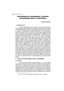 Environmental Management Through Environment Impact Assessment