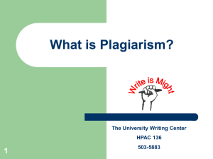 What is Plagarism?