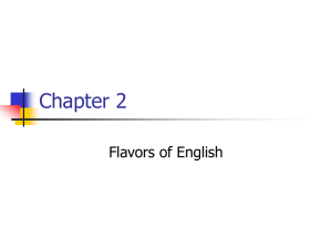Chapter 2 Flavors of English