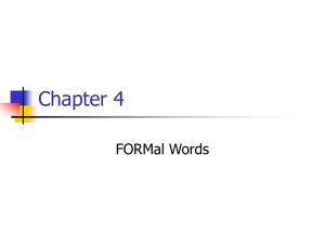 Chapter 4 FORMal Words