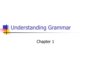 Understanding Grammar Chapter 1