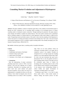Consulting Market Evolution and Adjustment of Hydropower Project in China