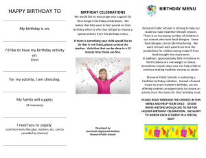 Editable Birthday Celebration Menu