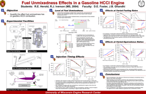 Fuel Unmixedness Effects in a Gasoline HCCI Engine