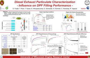 Diesel Exhaust Particulate Characterization - Influence on DPF Filling Performance