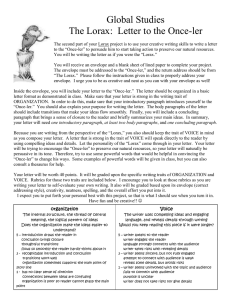 High School The Lorax Environmental Science Worksheet Answers - A