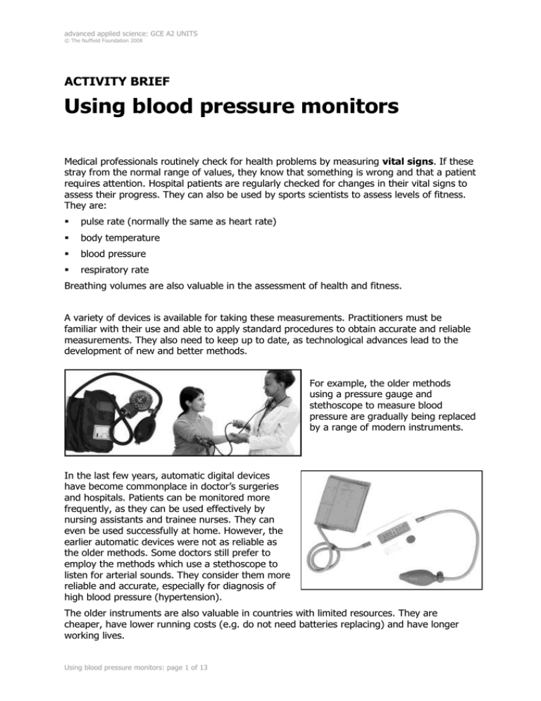 essay on blood pressure monitor