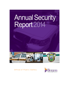 Bergen Community College Annual Security Report 2014