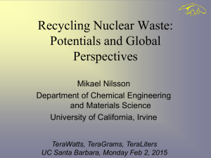 Recycling Nuclear Waste M.  Nilsson.pptx