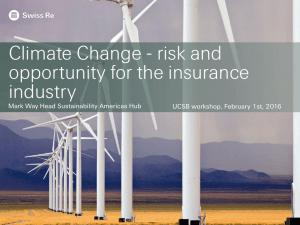 Climate Change - risk and opportunity for the insurance industry