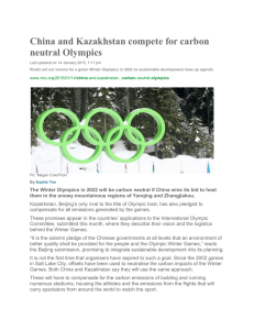 21 Article China and Kazakhstan compete for carbon neutral Olympics.docx