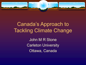 Canada's Approach to Tackling Climate Change