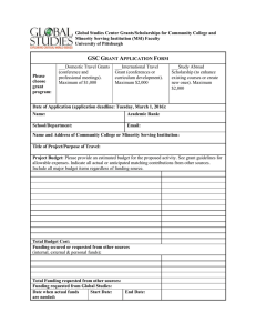 GSC Community College/MSI Faculty Grant form