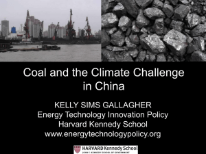 Kelly Sims Gallagher, Coal and the Climate Challenge in China.