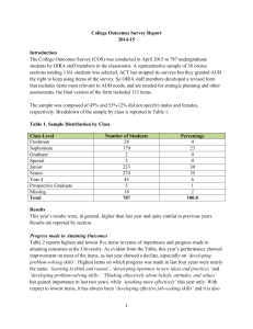 College Outcomes Survey Report 2014-15  Introduction