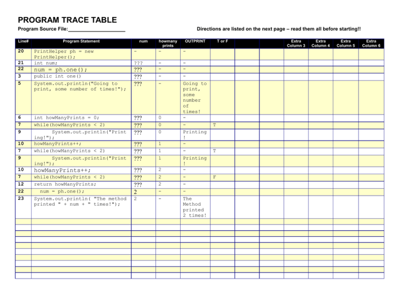 Trace Example