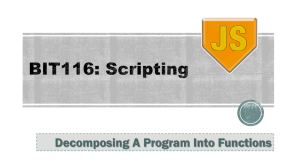 Decomposing A Program Into Functions