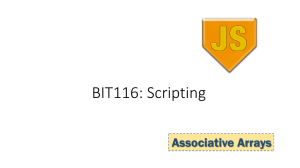 BIT116: Scripting Associative Arrays