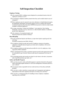 Self-Inspection Checklist  Employer Posting