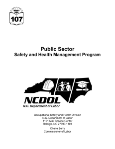 Public Sector Safety and Health Management Program