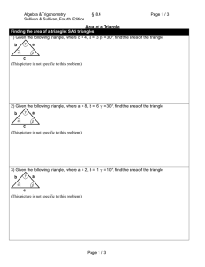 Area of Triangle ( 8.4 / 4e ( 10.4 / 3e ))