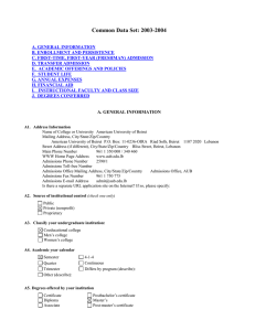 Common Data Set 2003-04