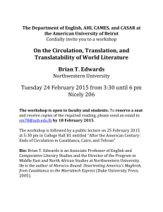 On the Circulation, Translation, and Translatability of World Literature Brian T. Edwards