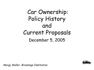 Policy History and Current Proposals