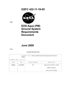 EOS Aqua (PM) Ground System Requirements Document