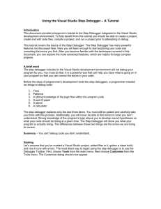 Using the Visual Studio Step Debugger