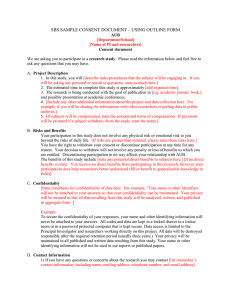 Sample Consent Document Using Outline Form