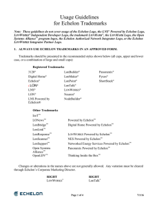 Usage Guidelines for Echelon Trademarks (PDF).