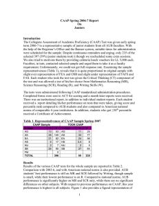 Report Spring 2006-7