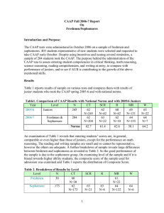 Report Fall 2006-7