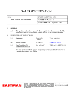 SALES SPECIFICATION