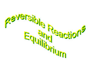 Intro to equilibrium