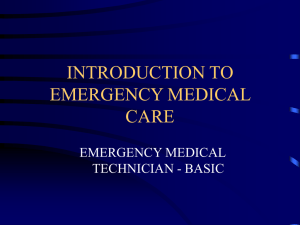 Intro to emergency care