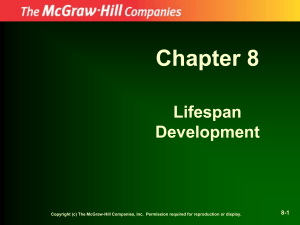 Chapter 8 Lifespan Development 8-1