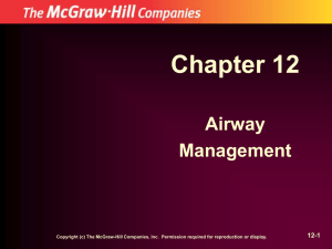 Chapter 12 Airway Management 12-1