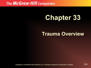 Chapter 33 Trauma Overview 33-1