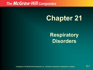 Chapter 21 Respiratory Disorders 21-1