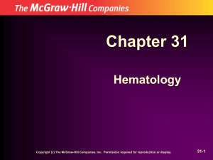Chapter 31 Hematology 31-1