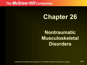 Chapter 26 Nontraumatic Musculoskeletal Disorders