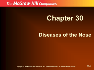 Chapter 30 Diseases of the Nose 30-1