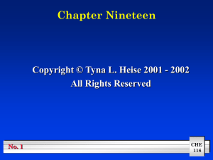 Chapter Nineteen Copyright © Tyna L. Heise 2001 - 2002 No. 1