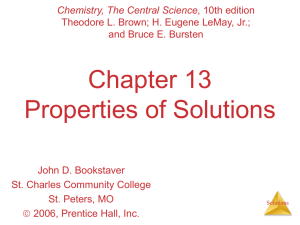 Chapter 13 Properties of Solutions