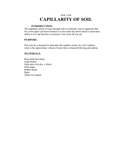 Soil Capillarity lab
