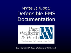Defensible EMS Documentation
