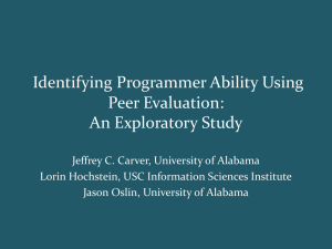 Identifying Programmer Ability Using Peer Evaluation: An Exploratory Study