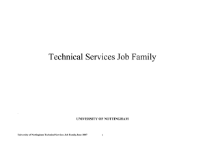 Technical Services Job Family
